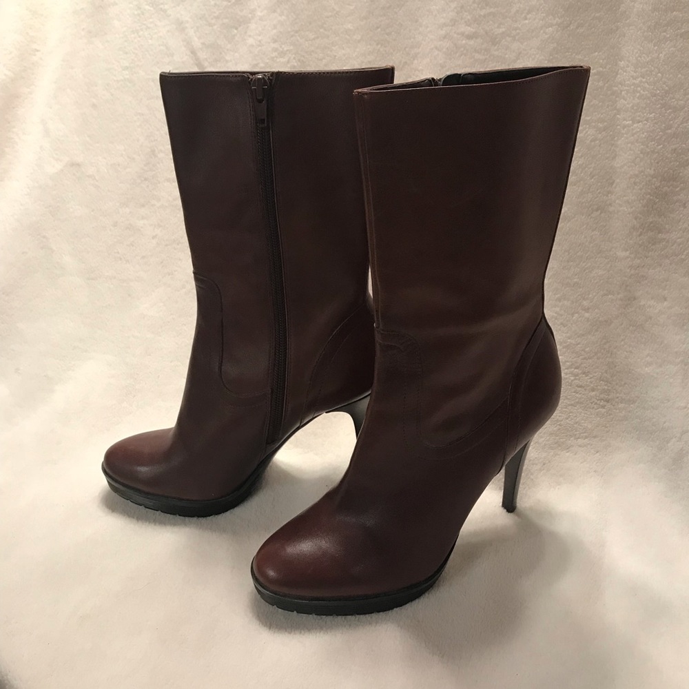 Brown stiletto boot